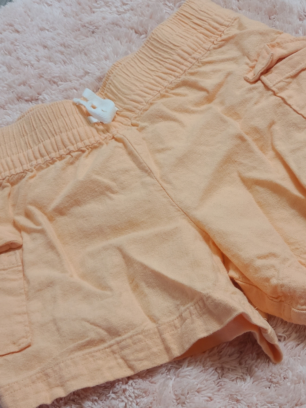 wonder nation Peach Elastic Waist Girls' Shorts